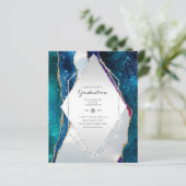 BUDGET Agate EINDEJAARSPARTY Uitnodigingen Glitter (Staand voorkant)