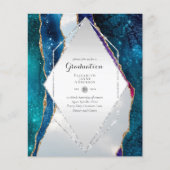 BUDGET Agate EINDEJAARSPARTY Uitnodigingen Glitter (Voorkant)