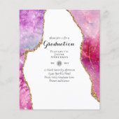 BUDGET Agate EINDPARTY Uitnodigingen Glitter Glamo (Voorkant)