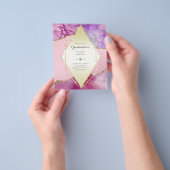 BUDGET Agate EINDPARTY Uitnodigingen Glitter Glamo Flyer (Hand)