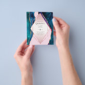 BUDGET Agate EINDPARTY Uitnodigingen Glitter Glamo Flyer (Hand)