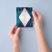 BUDGET Agate EINDPARTY Uitnodigingen Glitter Glamo Flyer (Hand)