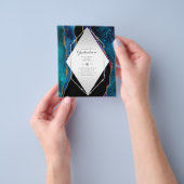 BUDGET Agate EINDPARTY Uitnodigingen Glitter Glamo Flyer (Hand)