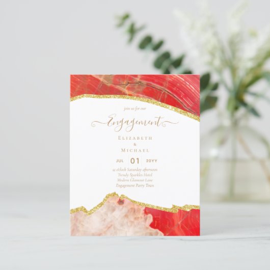 BUDGET Agate Gold Engagement Party Moderne (Staand voorkant)