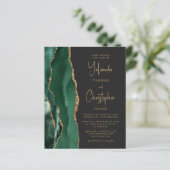 Budget Agate Groen Goud Donker QR Code Huwelijk (Staand voorkant)