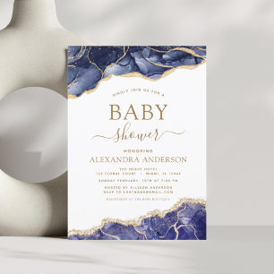 Budget Agate Navy Blue Gold Baby shower