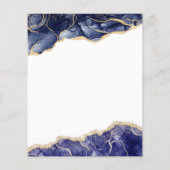 Budget Agate Navy Blue Gold Brunch en Bubble Flyer (Achterkant)