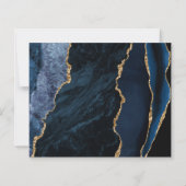 Budget Agate Navy Blue Gold Save the Date (Achterkant)