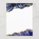Budget Agate Navy Blue Quinceañera Gold Flyer (Achterkant)