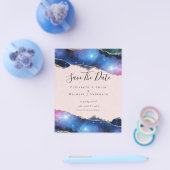 BUDGET AGATE Paars Gouden Glitters BESPAAR DATUMS Flyer (Enkel)