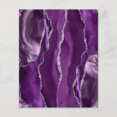 Budget Agate Paarse Silver Script De datum opslaan (Achterkant)