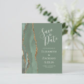 Budget Agate Sage Green Gold Wedding (Staand voorkant)