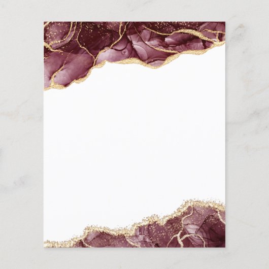 Budget Agate Sweet 16 Burgundy Gold Flyer (Achterkant)