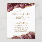 Budget Agate Sweet 16 Burgundy Gold Flyer (Voorkant)