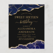 Budget Agate Sweet 16 Navy Blue Gold (Voorkant)