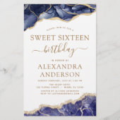 Budget Agate Sweet 16 Navy Blue Gold (Voorkant)