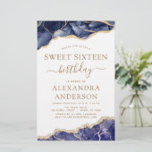 Budget Agate Sweet 16 Navy Blue Gold (Staand voorkant)