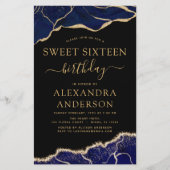 Budget Agate Sweet 16 Navy Blue Goud (Voorkant)