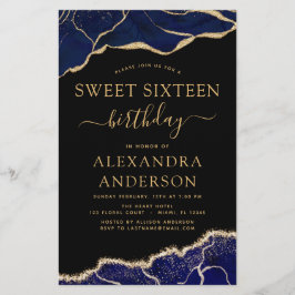 Budget Agate Sweet 16 Navy Blue Goud