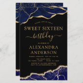 Budget Agate Sweet 16 Navy Blue Goud (Voorkant / Achterkant)