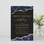 Budget Agate Sweet 16 Navy Blue Goud (Staand voorkant)