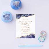 Budget Agate Sweet 16  Navy Blue Goud Flyer (Enkel)