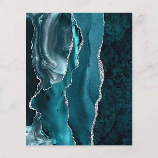 Budget Agate Teal Zilver Donker Bewaar de Datum (Achterkant)