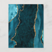 Budget Agate Turkoois Blauw Goud Schrift Bewaar de (Achterkant)