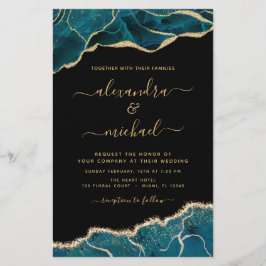 Budget Agate Turquoise Blauwgroen Gold Wedding