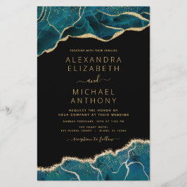 Budget Agate Turquoise Blauwgroen Gold Wedding