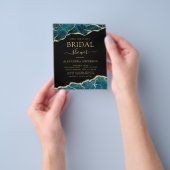 Budget Agate Turquoise Vrijgezellenfeest Blauwgroe Flyer (Hand)