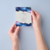 BUDGET AGE Blue Paars Pink Gold Wedding INVITE Flyer (Hand)