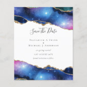 BUDGET AGE Paars Gold Glitter SAVE DATA Flyer (Voorkant)