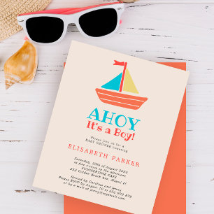 Budget Ahoy is een baby shower-uitnodiging