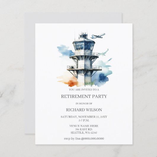 Budget Air Traffic Controller Retirement Party  (Voorkant / Achterkant)