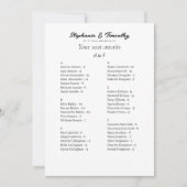 Budget Alfabetische Bruiloft Zitkaarten Kaart (Voorkant)