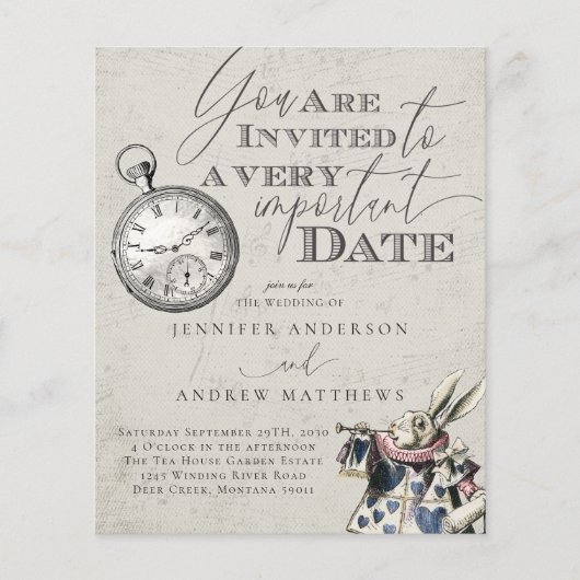 Budget  Alice in Wonderland Wedding (Voorkant)