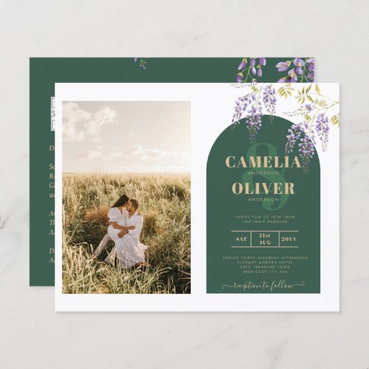 Budget All-in1 FOTO Huwelijk Wisteria QR Code UITN (Voorkant / Achterkant)