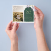 Budget All-in1 FOTO Huwelijk Wisteria QR Code UITN Flyer (Hand)