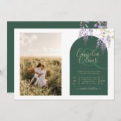 Budget All-in1 FOTO Huwelijk Wisteria QR Code UITN Kaart (Voorkant / Achterkant)