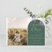 Budget All-in1 FOTO Huwelijk Wisteria QR Code UITN Kaart (Staand voorkant)