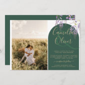 Budget All-in1 FOTO Huwelijk Wisteria QR Code UITN Kaart (Voorkant / Achterkant)