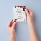 BUDGET All-in1 Rustieke Herfst Rode wijn Huwelijk Flyer (Hand)