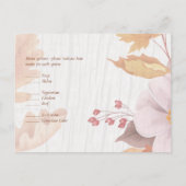 BUDGET All-in-1 Fall leves Terracotta Wedding Briefkaart (Achterkant)