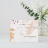 BUDGET All-in-1 Fall leves Terracotta Wedding Briefkaart (Staand voorkant)
