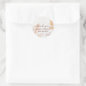 BUDGET All-in-1 Fall leves Terracotta Wedding Ronde Sticker (Tas)
