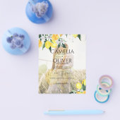 BUDGET All-in-1 FOTO OVERLAY Lemons Wedding QR Flyer (Enkel)
