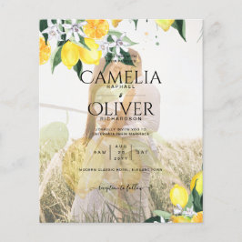 BUDGET All-in-1 FOTO OVERLAY Lemons Wedding QR Flyer