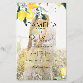BUDGET All-in-1 FOTO OVERLAY Lemons Wedding QR Flyer