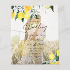 BUDGET All-in-1 FOTO OVERLAY Lemons Wedding QR Flyer